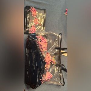 NWT Clear Vera Bradley Tote Bag with Pink Flamingo Design